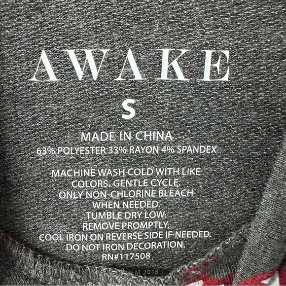 Gray Candy Cane Patterned Holiday Dress Rayon and Spandex Size Small Awake - Picture 4 of 6